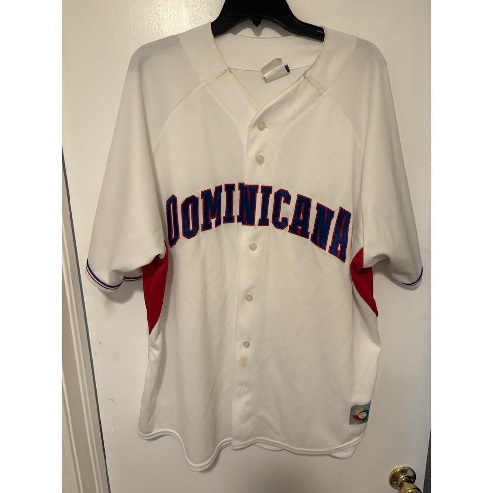 Dominican Republic Junior Caminero White 2026 World Baseball Classic Jersey XXL